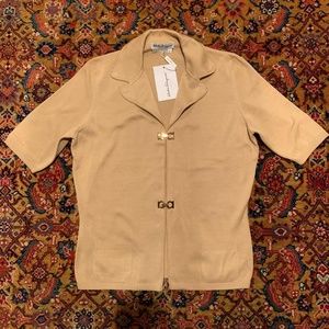 Salvatore Ferragamo Tan Blouse
